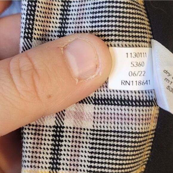 Lane Bryant Women's Neutral Pink Houndstooth Plaid Blazer Size 16 - Picture 7 of 7